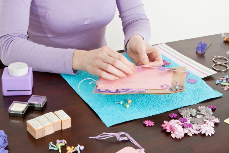 woman doing craft