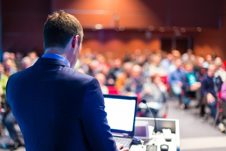 speaker in a corporate event