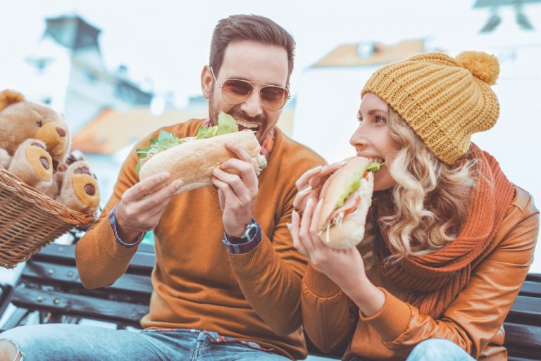 couple eating together